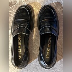 NWOB Stuart Weitzman Glossy Black Women's Loafers
